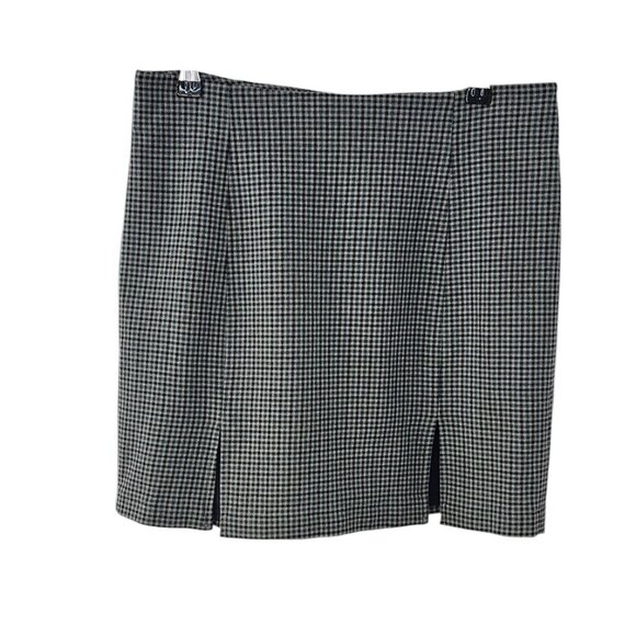 Aritzia Sunday Best Check Plaid Mini Skirt, Slit Front, Lined, Fall, Clueless, 8 - Picture 1 of 8